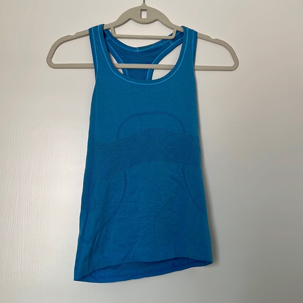 LuluLemon blue racer back top